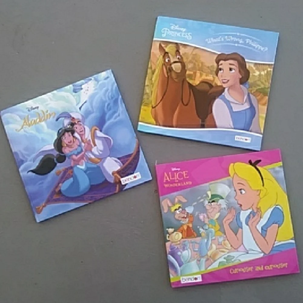 Disney Bendon Kids Storybook Set - Belle, Jasmine and Alice in Wonderland